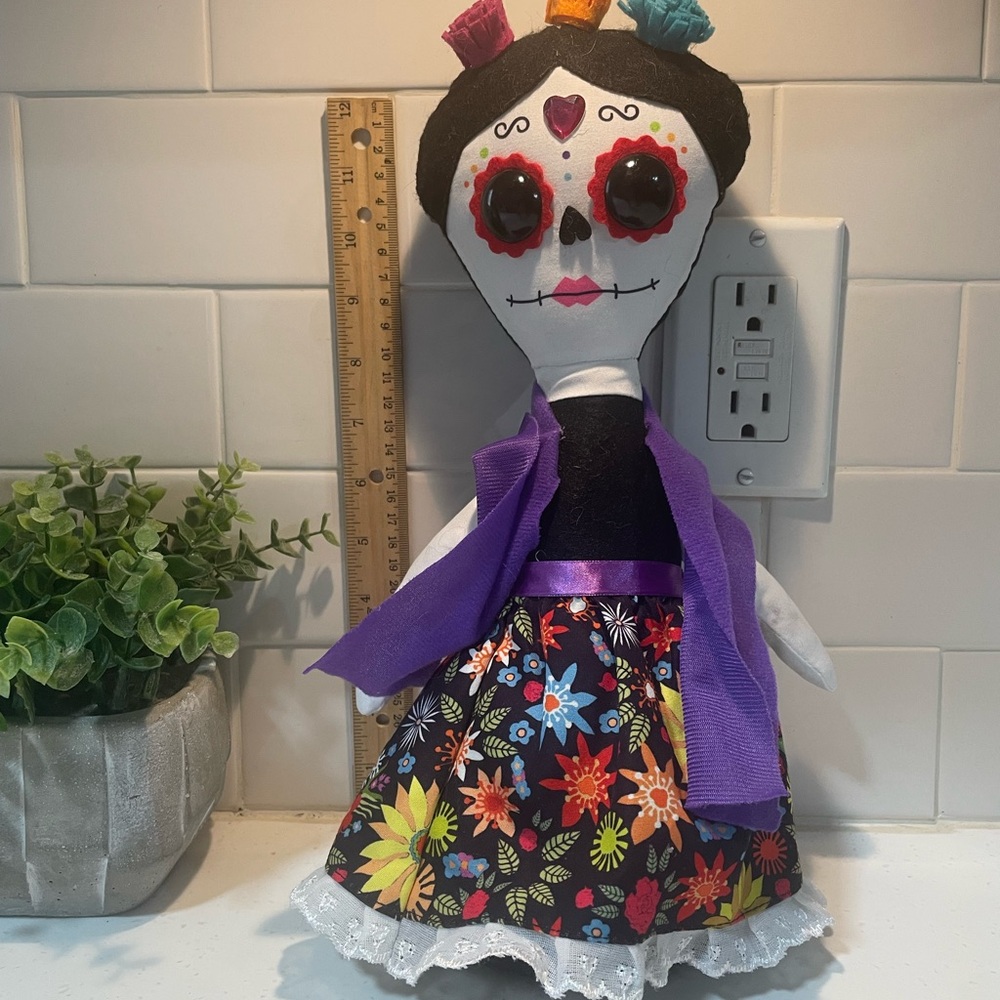 Handmade La Catrina Day of the Dead Doll 13”